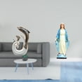 thumbnail image 2 of Estatua de delfín de cerámica, escultura blanca, arte abstracto moderno, figura de resina, adorno detallado para mueble, ideal para colección religios, 2 of 8