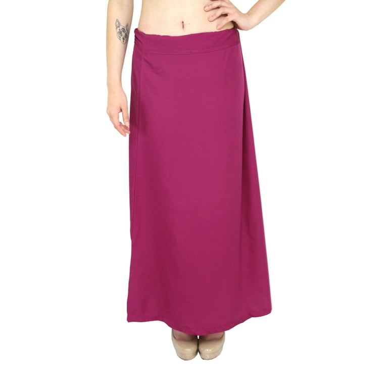 Sari Petticoat Stitched Indian Saree Petticoat Adjustable Waist Sari Skirt  (Dusty Rose)