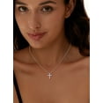thumbnail image 3 of U7 To My Mom Cross Necklace for Women Dainty Silver Cubic Zirconia 18 Inch Pendant Necklace Mother's Day Birthday Gift for Her with Card, 3 of 8