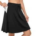 thumbnail image 3 of WTOBBY Women's Knee-Length Casual Sports Skirt with Deep Pockets, Stretch Athletic Wear for Tennis Golf Running, Comfort Lightweight Skirt for Women Active Lifestyle,Black L, 3 of 3