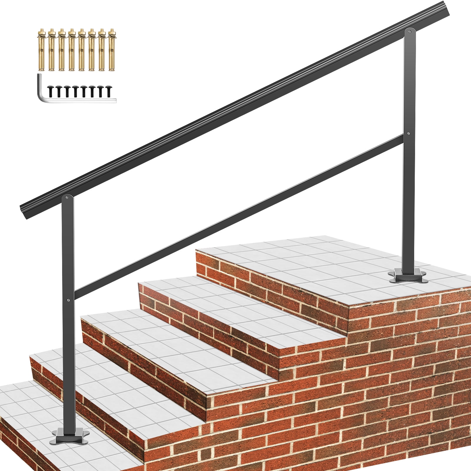 for Elderly/Children Loft Villa Indoor and Outdoor Wall Stair Grab Bar Kit Corridor Non-Slip Stair Railings Support Rod PTY Stair Bannister Handrails Wooden 50~350cm Complete Kit