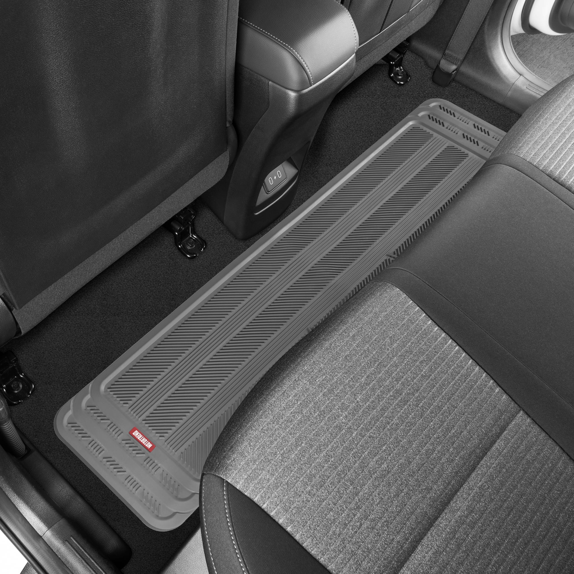 Motor Trend Heavy Duty Rear Back Seat Floor Mats 2nd or 3rd Row Floor Mat for Car, SUV & Van - All Weather SUV Gray Runner Rubber Mat - Floor Runner Back Row Floor Mat Interior Accessories 57x15