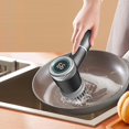 thumbnail image 2 of fsxdhpcsgfc Cleaning Brush Function Washing Brush Portable Dishwashing Brush Kitchen Pot Washing Brush Brush Vintage Tray 2 in 1 Mesh Brush 120 Triangular Head Brush, 2 of 4