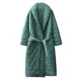 thumbnail image 3 of Jinhomg Women Fall Long Cardigan Coat Casual Comfy Long Length Open Front Puffer Jacket Thermal Long Sleeve Lapel Collar Padded Coats with Drawstring 90 off Clearance Sale Green L, 3 of 6