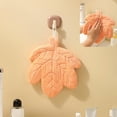 thumbnail image 1 of 1Pcs Leaf Shaped Hanging Kitchen Towels With Hanging Loop Cute Multi-functional Hand Towel Absorbent Easily Drying For Bath/Kitchen/Living Room, 1 of 7