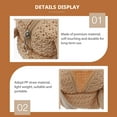 thumbnail image 3 of unbranded Bolso De Mano Con Cremallera PP Paja Khaki Resistente Y Para Almacenamiento Portátil, 3 of 7