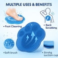 thumbnail image 5 of Shower Foot Scrubber Mat with Non-Slip Suction Cups, Foot Back Cleaning Pad Back Washer Exfoliating Bath Wash Pad, Non Slip Bathtub and Shower Mat with Suction Cups and Drain Holes (Gray), 5 of 5