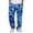 Navy_003, variant on Men's Camo Cargo Pants Casual Elastic Drawstring Waist wide Leg Pants Lightweight Outdoor Hiking Relaxed Fit trousers with Multi Pockets Brown L