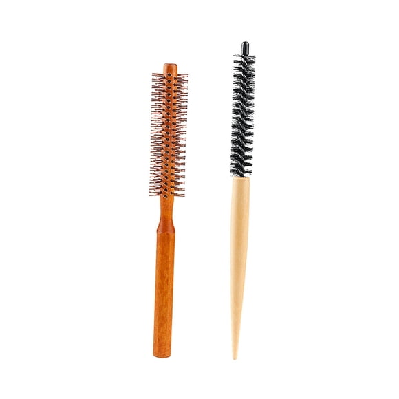Mini rollo de cepillo redondo de madera/peines para el cabello/Herramienta de peinado/cepillo de pelo rizador profesional para peinado de cabello riza