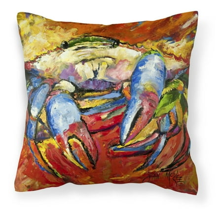carolines treasures red colorful crab decorative outdoor pillow