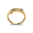 thumbnail image 3 of Natural 0.3ct Round Cut Diamond Prong Fancy Ladies Bridal Stackable Ring Anniversary Wedding Band Solid 14K Gold GH SI2, 3 of 3