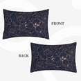 thumbnail image 4 of Fotbe Copper-Gold Gloss Outline Flower Pillow Cases - Envelope Closure - Luxury, Extra Soft, Cooling Pillow Covers - Wrinkle, Fade, Stain Resistant-20"x30", 4 of 8