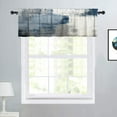 thumbnail image 5 of Blue Grey Kitchen Curtains Abstract Art Valances for Windows Blackout Window Treatment Valances Rod Pocket Curtain Valance for Bathroom Bedroom Living Room Cafe,52 X 18 Inch,1 Panel, 5 of 6