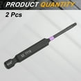 thumbnail image 3 of Uxcell 2pcs TT15 Torx Impact Screwdriver Bit 1/4" Hex Shank 3" Long Magnetic with Hole, 3 of 7
