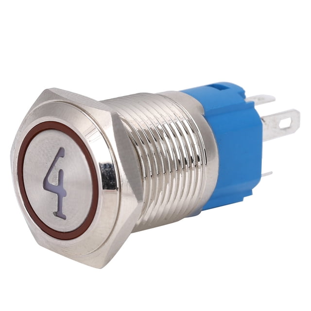 Interruptor De Botón De 0,63 Pulgadas Y 16 Mm, Botón Momentáneo, Encendido/apagado, 2 Piezas A Prueba De Agua Para Componentes Industriales, Suministros, Contactores,