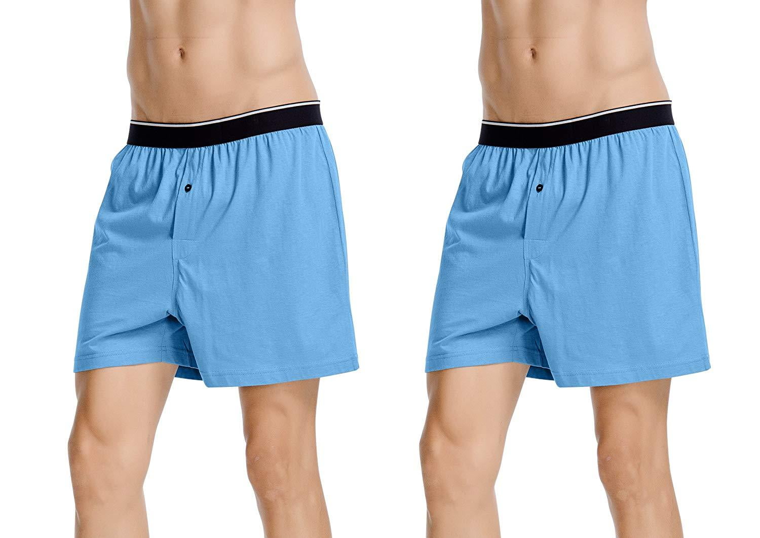 CYZ Mens 2Pack 100 Cotton Knit Pajama Bottoms Sleep/Lounge Shorts