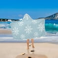 thumbnail image 2 of Yayeee Kids Hooded Towels Toddler Soft Absorbent Beach Bathing Wrap 50" x 23.5", Gray Snowflake, 2 of 5