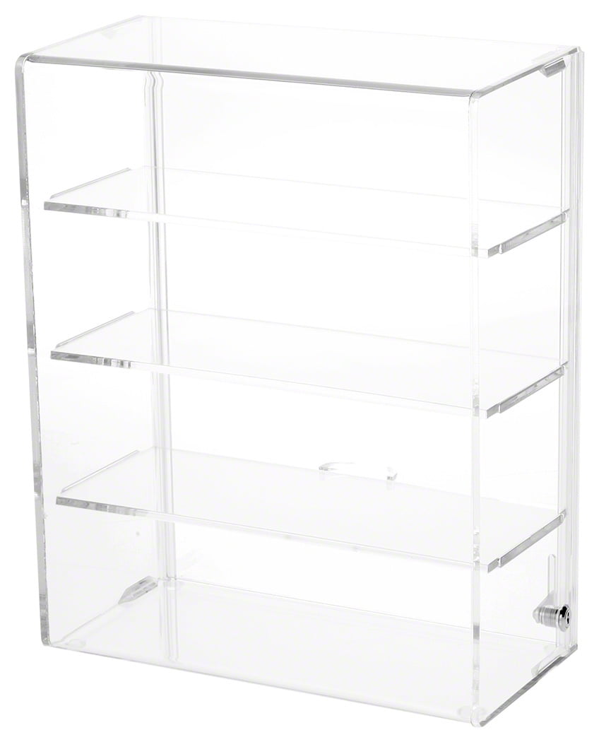3-Shelf Acrylic Tower Display Case 9 x 9 x 20.5 Different Shelf Spacing Avail 