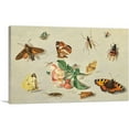 thumbnail image 1 of ARTCANVAS Butterflies Moths a Dragonfly And Insects With a Spring Of Apple Blossoms Canvas Art Print by Jan Van Kessel Elder - Size: 40" x 26" (0.75" Deep), 1 of 9