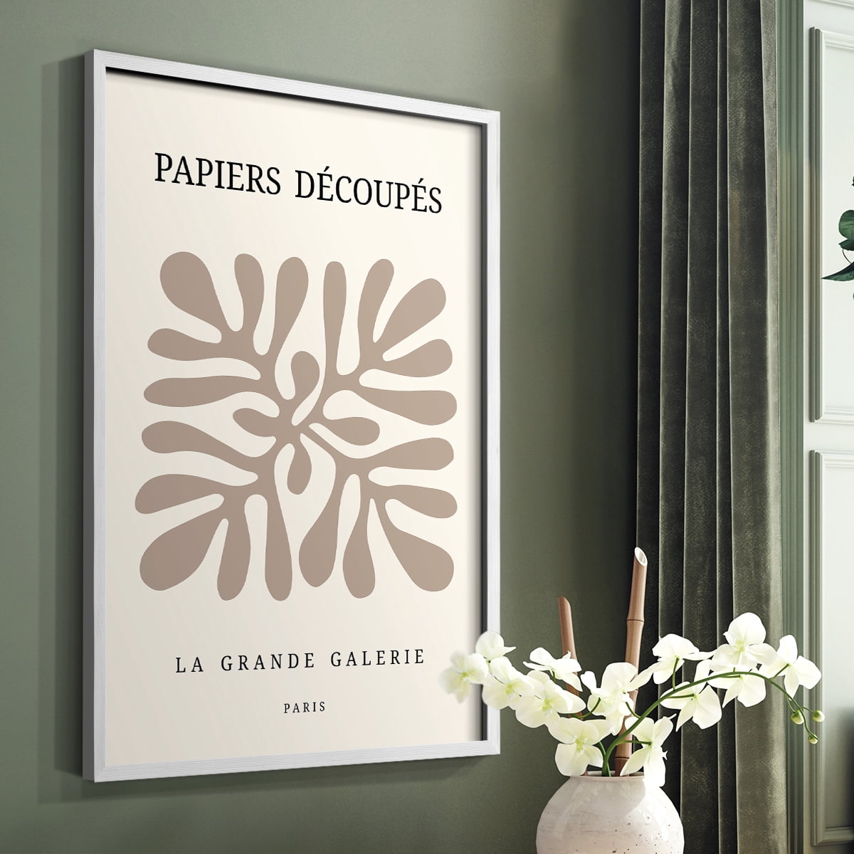 Matisse CCCLXXXIX in White Solid Wood 11 x 14 Framed Print