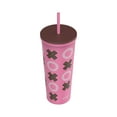thumbnail image 2 of Valentine's Day 22 oz Plastic Hershey's Bar Insulated Tumbler with Straw, XO Design, 2 of 8