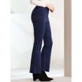 thumbnail image 4 of Pantalones Acampanados Allegra K de Pana Vintage para Mujer Cintura Alta Azul Marino XL, 4 of 6