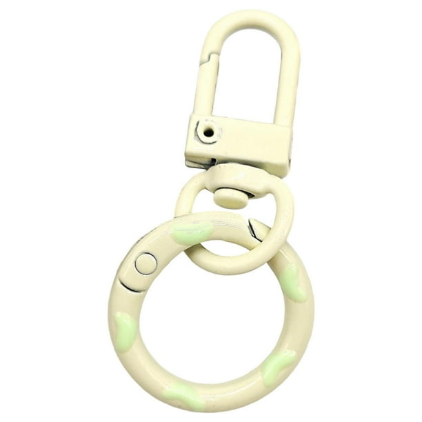 Llavero de donut | Gancho de resorte y pomo de puerta | Lindos dijes esmaltados para llaves y bolsos | Accesorio decorativo para niños y adultos | Paquete de 2