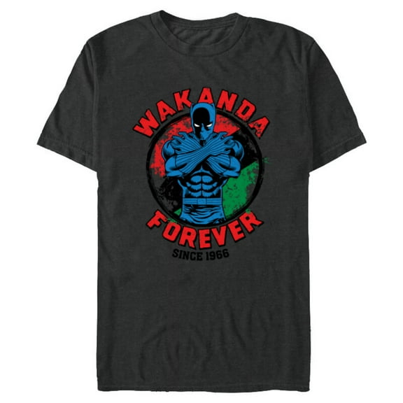 Marvel Black Panther Wakanda Forever Since 1966 - Short Sleeve Blended T-Shirt for Adults - Customized-Dark Heather