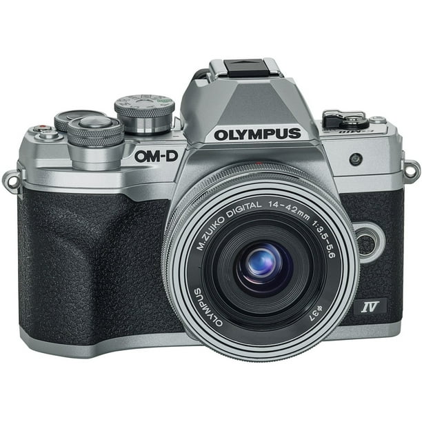 OLYMPUS OM-D E-M10 Silver Body with Silver M.Zuiko Digital ED 14-42mm F3.5-5.6 EZ Lens Kit