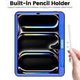 thumbnail image 5 of Dteck Luxury Business Case for iPad Pro 11 inch (M4) 2024,Mangetic Leathe Card Slots Smart Case Built-in Pencil Holder Shockproof TPU 7 Viewing Angles Stand Folio Cover,Blue, 5 of 10
