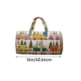 thumbnail image 3 of Boho Retro Camper Canvas Duffel Bag, 3D Embroidered Quilted Weekender, Large Capacity Travel Tote for Unisex Camping, Gym & Road Trips, 3 of 8