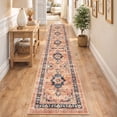 thumbnail image 3 of YOUFORTONG 2'6x14 Vintage Washable Hallway Runner, Non-Slip Soft Rug, Farmhouse Carpet for Entryway Kitchen Living Room Bedroom,Orange, 3 of 7