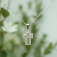 thumbnail image 5 of Collar De Cruz Con Zirconias Unisex De Plata 925 Plateado, 5 of 5