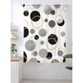thumbnail image 2 of Sheer Curtains 63 Inch Length, Black Polka Dots Semi Sheer Curtains Light Filtering Window Treatment, Modern Abstract Art Privacy Voile Drapes for Living Room Bedroom 52x63 Inch, 2 of 7