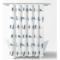 thumbnail image 2 of Rowley Birds Shower Curtain, 72\u201d W x 72\u201d L, Navy - Colorful Floral Bird Pattern - Whimsical & Playful Bird Shower Curtain - Farmhouse, Coastal, & Boho Bathroom Decor, 2 of 6