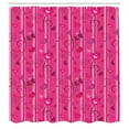 thumbnail image 2 of Ambesonne Romantic Shower Curtain, Hearts Curling Lines Art, 69"Wx84"L, Hot Pink White and Pale Grey, 2 of 4