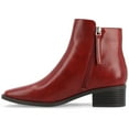 thumbnail image 3 of Journee Womens Cappri Inside Zip Entry Square Toe Booties, Widths Available, 3 of 9