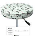 thumbnail image 4 of Daiia Love lettering Pattern Stool Covers Round,Round Bar Stool Covers Waterproof Bar Chair Covers Washable Stool Cushion Slipcover for 12-14 Inch Chair-14 inch, 4 of 7