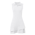 thumbnail image 5 of Wdgfv Women's Sleeveless Zip Front Tennis Dress Built-In Shorts Athletic Summer Casual Comfortable Stretch Lightweight Solid, 5 of 7