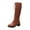 Brown, variant on Splozh Knee High Boots Women Knee High Boots Women Fashion Combat Boots Chunky Platform Lace Up Lug Sole Boots for Women Black,US 8