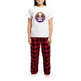 thumbnail image 4 of CafePress - Cute Puppy Dog Retro Sunset Pajamas - Women's Short Sleeve Print T-Shirt and Pants Light Cotton Pajama Set, 4 of 7