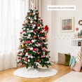 thumbnail image 5 of Gymax 6 FT Snow Flocked Christmas Tree Hinged Artificial Xmas Tree w/ Red Berries, 5 of 10