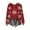 Deep Red, variant on Women's Fashion Casual Long Sleeve Christmas Print Hooded Knitted Sweatshirt, Cozy Fall Winter Top with Soft Fabric and Holiday Design for Seasonal Comfort,Vermilion,M