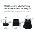 thumbnail image 2 of Leveling Feet 30 x 30mm Square Tube Inserts Kit Furniture Glide Adjustable Leveler for Shelves Desk Table Sofa Legs Black 8 Sets, 2 of 7