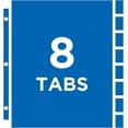2pcs 74161 'n Tab Clear Sheet ors, Letter Size, 8Tabs/Set