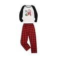 thumbnail image 2 of Seyurigaoka Christmas Family Pajamas Set, Santa Plaid Print Tops+Trouser/Romper, 2 of 9