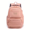 thumbnail image 4 of 1pc Large Capacity Nylon Backpack, Preppy Fashion Student Backpack Travel Backpack, Outdoor Large Capacity Backpack, Men's Women's Simple Solid Color Bag, Multi-layer Design Bag, 4 of 5