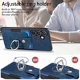 thumbnail image 5 of For Samsung Galaxy S25 Phone Case Leather Back Cover with Card Slots Kickstand - Blue, 5 of 5