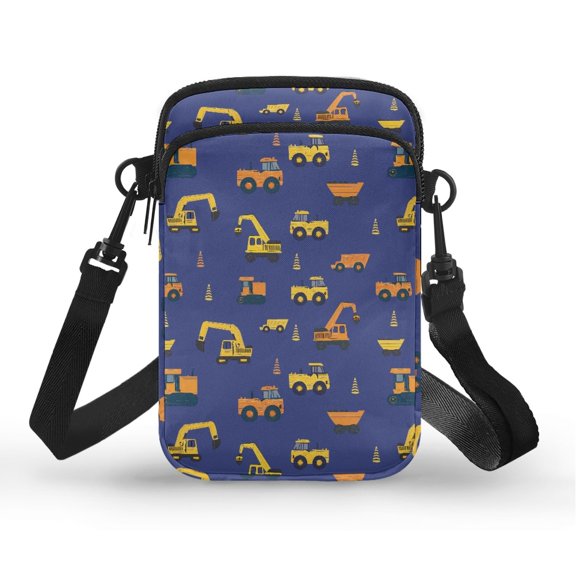 HELLHERO Excavator Pattern 4.33"x1.97"x7.09" Cross Body Purse Polyester for Adult