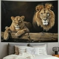thumbnail image 2 of Chilfamy Lion Tapestry, Male and Female Lion in Love Wall Hanging Large Tapestry Psychedelic Tapestry Decorations Bedroom Living Room Dorm Painting, 2 of 6